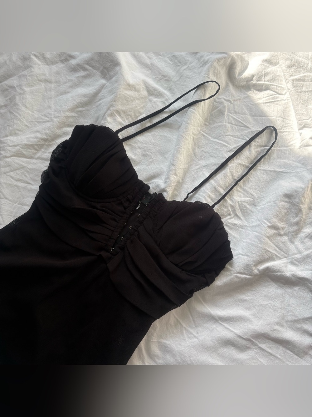 Y2K romantic Goth milkmaid top Adorable top